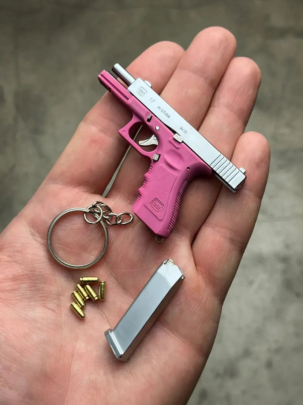 Glock G17 Ejection Detachable Keychain - Spectrum Edition