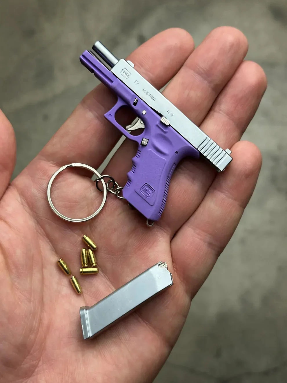 Glock G17 Ejection Detachable Keychain - Spectrum Edition