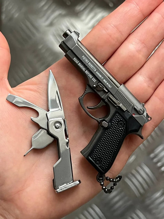 Beretta 92A1 Multi-Tool Detachable Scale Model Keychain - TRIUMPH BASTION