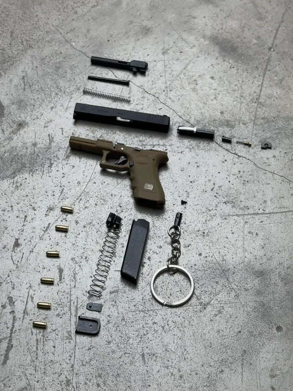 Glock G17 Ejection Detachable Keychain - Spectrum Edition